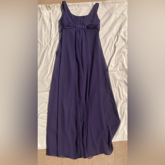 Girl's Purple Maxi Gown - Picture 2 of 3